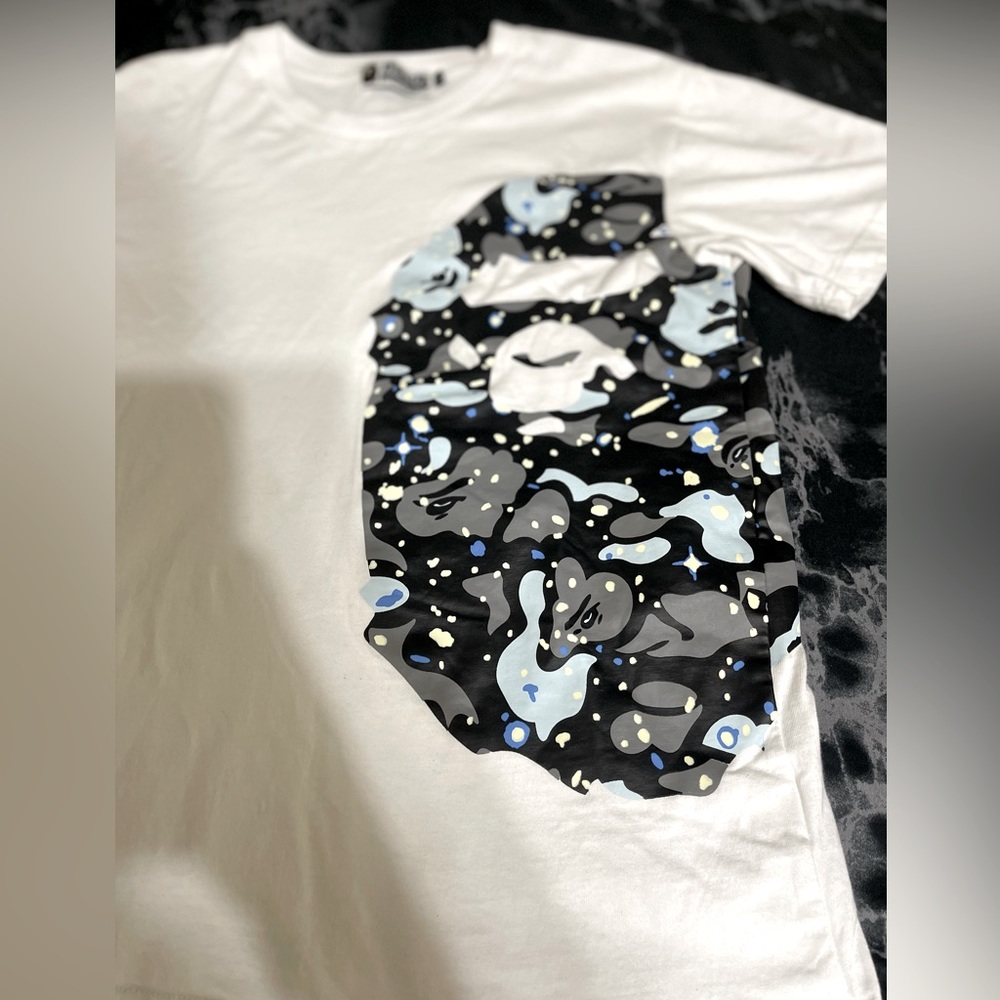 BAPE Space Camo Side Big Ape Head Tee
White